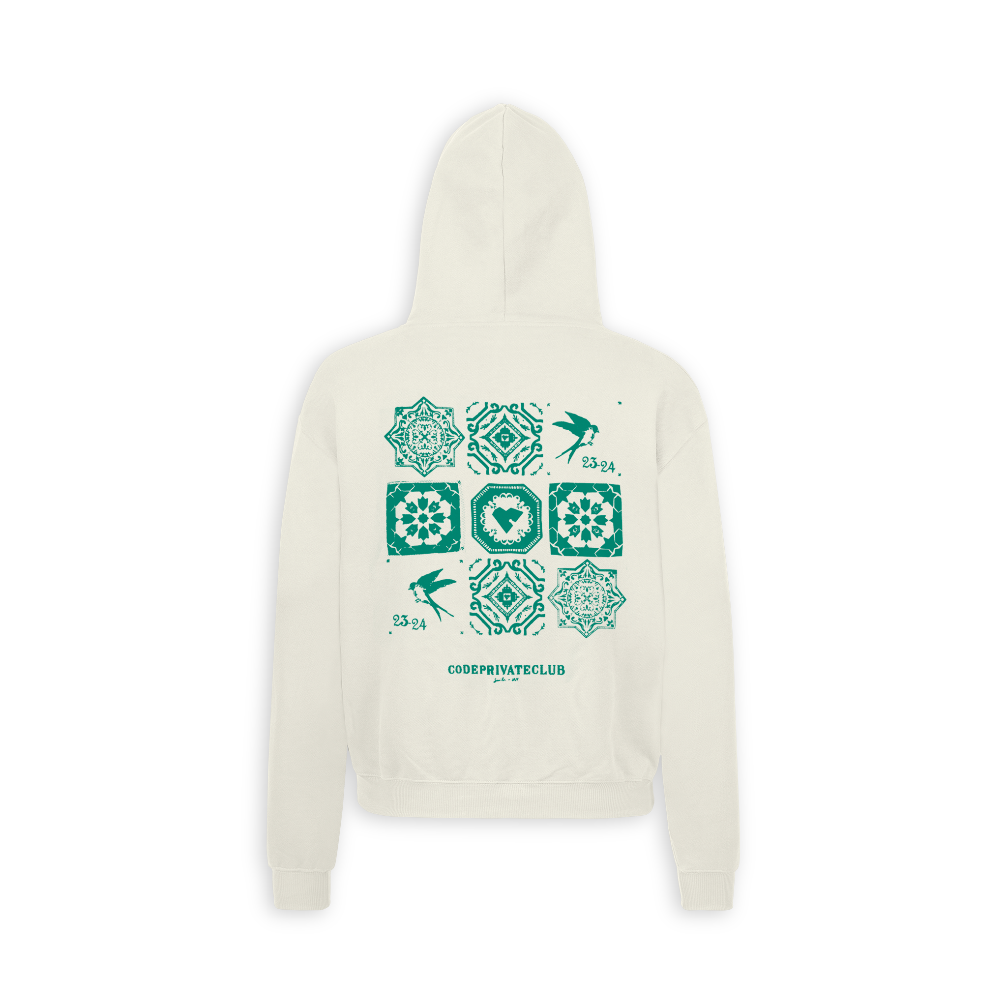AZULEJOS HOODIE CREAM GREEN