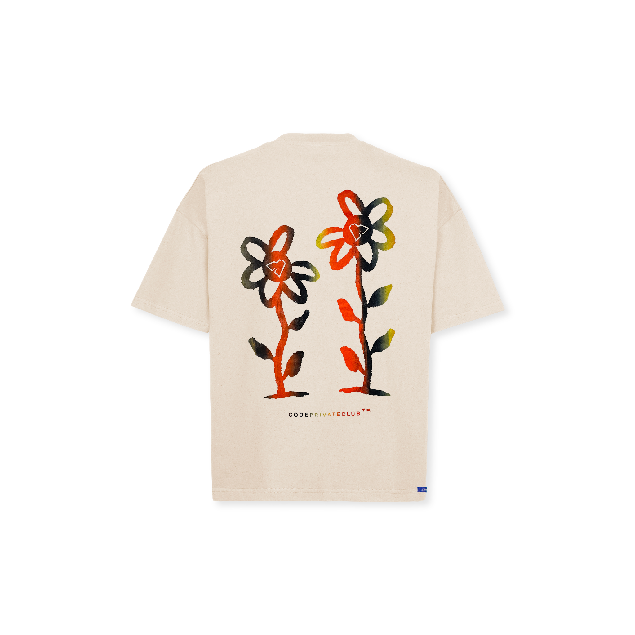 GRADIENT BLOSSOMS T-SHIRT ORANGE