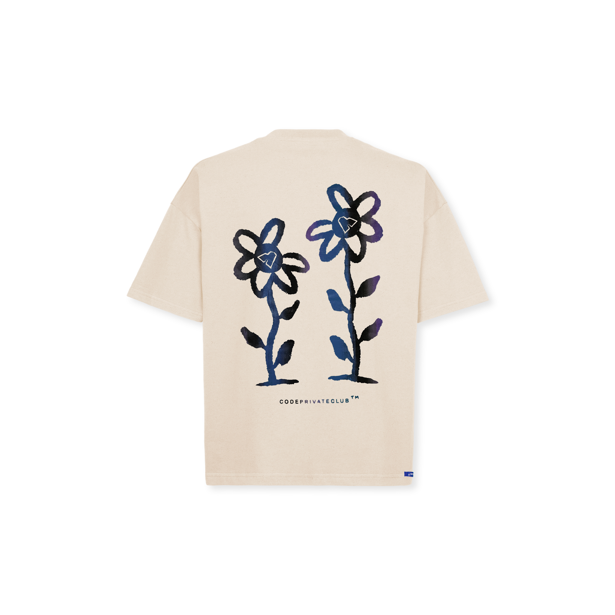 GRADIENT BLOSSOMS T-SHIRT BLUE